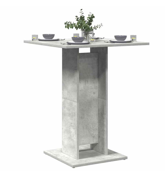 Table de bistro Gris béton 60x60x75 cm Bois d'ingénierie | Mobilier & Déco