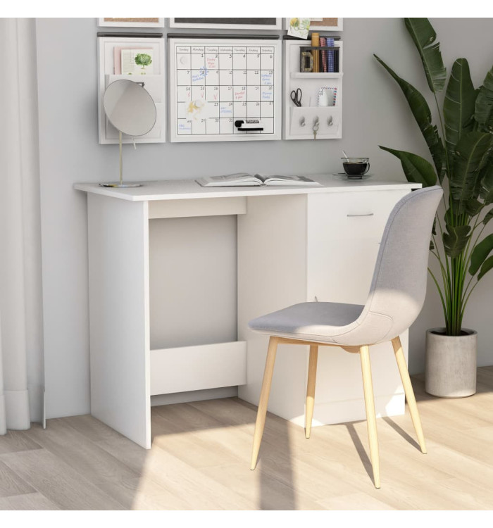 Bureau Blanc 100x50x76 cm Bois d'ingénierie | Mobilier & Déco