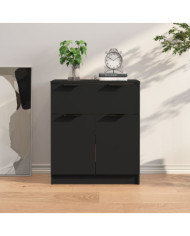 Buffet noir 60x30x70 cm bois d'ingénierie | Mobilier & Déco