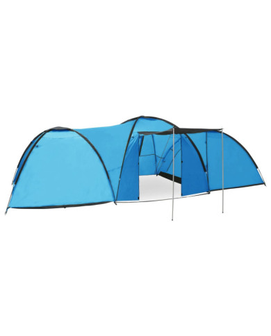 Tente igloo de camping 650x240x190 cm 8 personnes Bleu | Mobilier & Déco
