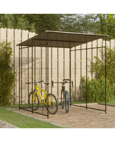 Abri à vélo 190x190x222 cm Acier Noir | Mobilier & Déco