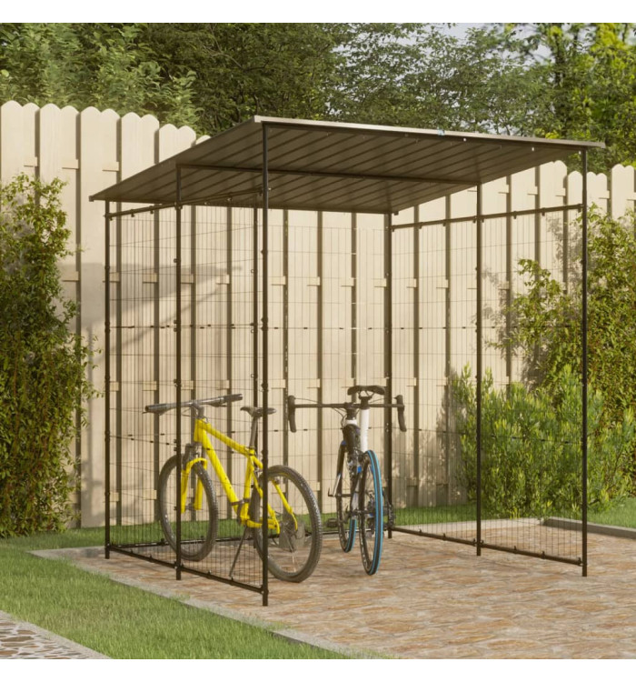 Abri à vélo 190x190x222 cm Acier Noir | Mobilier & Déco