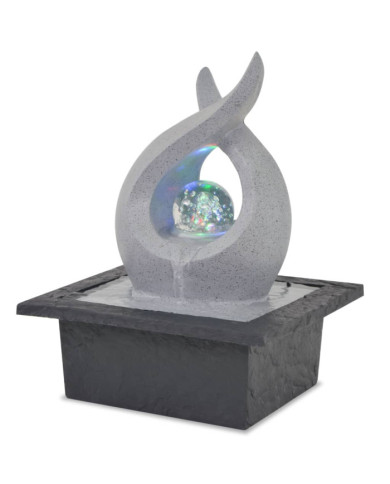 Fontaine d'intérieur avec lampe LED Polyrésine | Mobilier & Déco