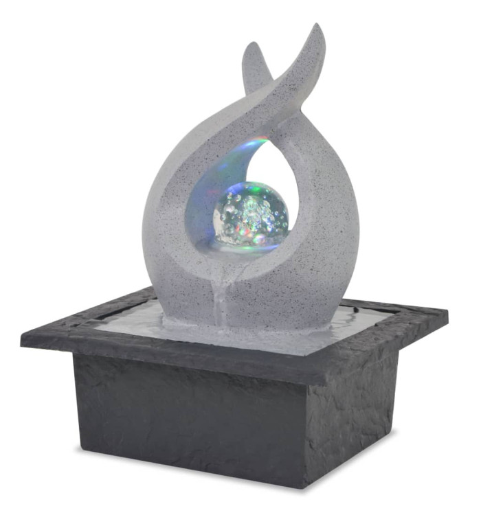 Fontaine d'intérieur avec lampe LED Polyrésine | Mobilier & Déco