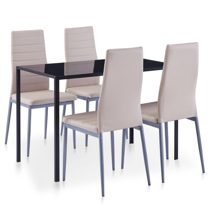 Ensemble de salle à manger 5 pcs Cappuccino | Mobilier & Déco