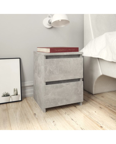 Tables de chevet 2 pcs Gris béton 30x30x40 cm Bois d’ingénierie | Mobilier & Déco