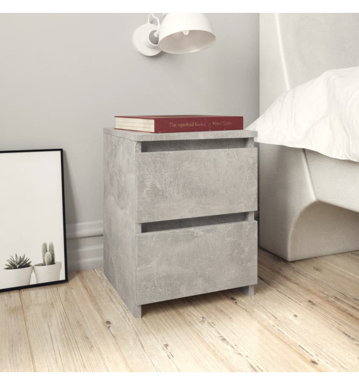 Tables de chevet 2 pcs Gris béton 30x30x40 cm Bois d’ingénierie | Mobilier & Déco