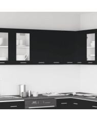 Armoire suspendue "Lyon" Noir 60x31x60 cm Bois d'ingénierie | Mobilier & Déco
