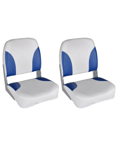Sièges de bateau lot de 2 Dossier pliable avec oreiller | Mobilier & Déco