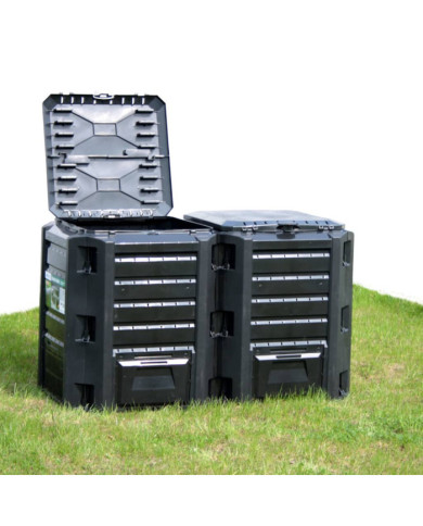 Composteur de jardin Noir 380 L | Mobilier & Déco