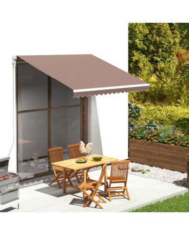 Tissu de remplacement pour auvent Marron 3x2,5 m | Mobilier & Déco