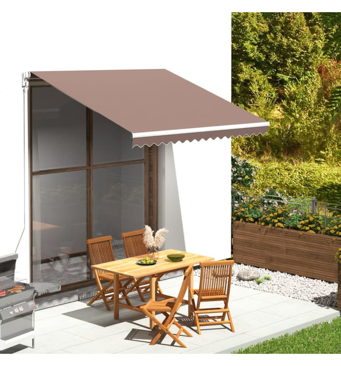 Tissu de remplacement pour auvent Marron 3x2,5 m | Mobilier & Déco