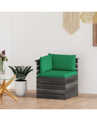 Canapé d'angle palette de jardin avec coussins Bois de pin | Mobilier & Déco