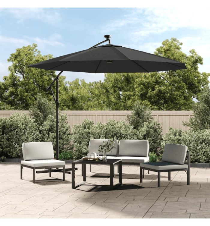 Tissu de remplacement pour parasol déporté Anthracite 350 cm | Mobilier & Déco