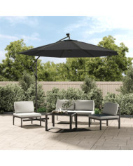 Tissu de remplacement pour parasol déporté Anthracite 350 cm | Mobilier & Déco