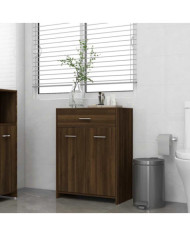 Armoire de bain Chêne marron 60x33x80 cm Bois d'ingénierie | Mobilier & Déco