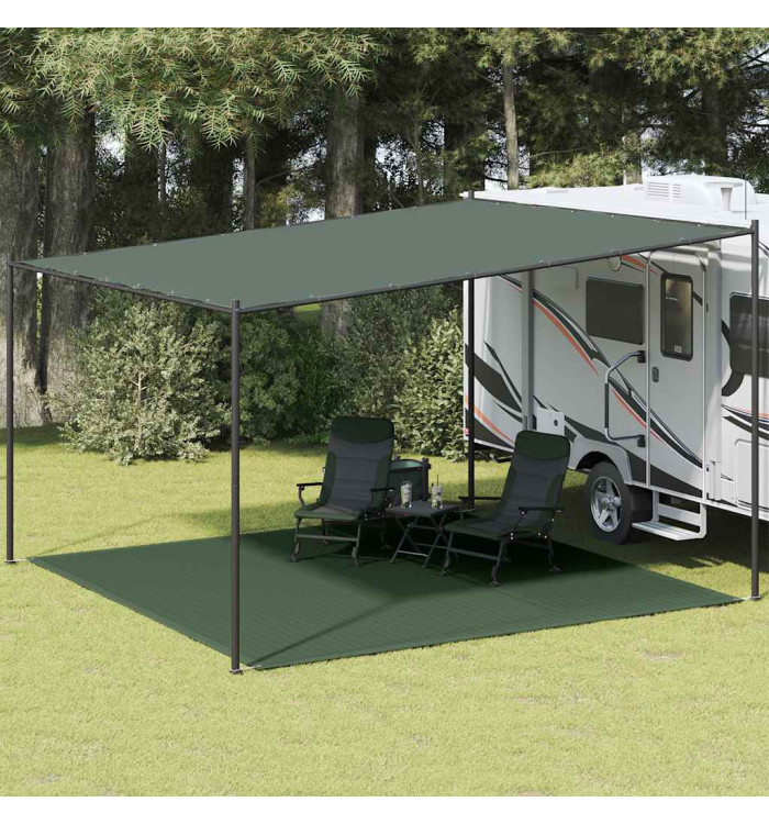 Tapis de tente 400x400 cm Vert foncé PEHD | Mobilier & Déco