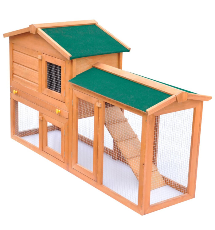 Clapier large d'extérieur pour petits animaux de compagnie Bois | Mobilier & Déco