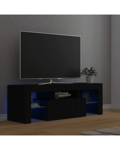 Meuble TV avec lumières LED noir 120x35x40 cm | Mobilier & Déco