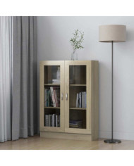 Armoire à vitrine Chêne sonoma 82,5x30,5x115 cm Bois ingénierie | Mobilier & Déco