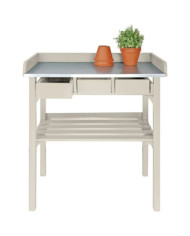 Esschert Design Banc de travail de jardin blanc CF29W | Mobilier & Déco