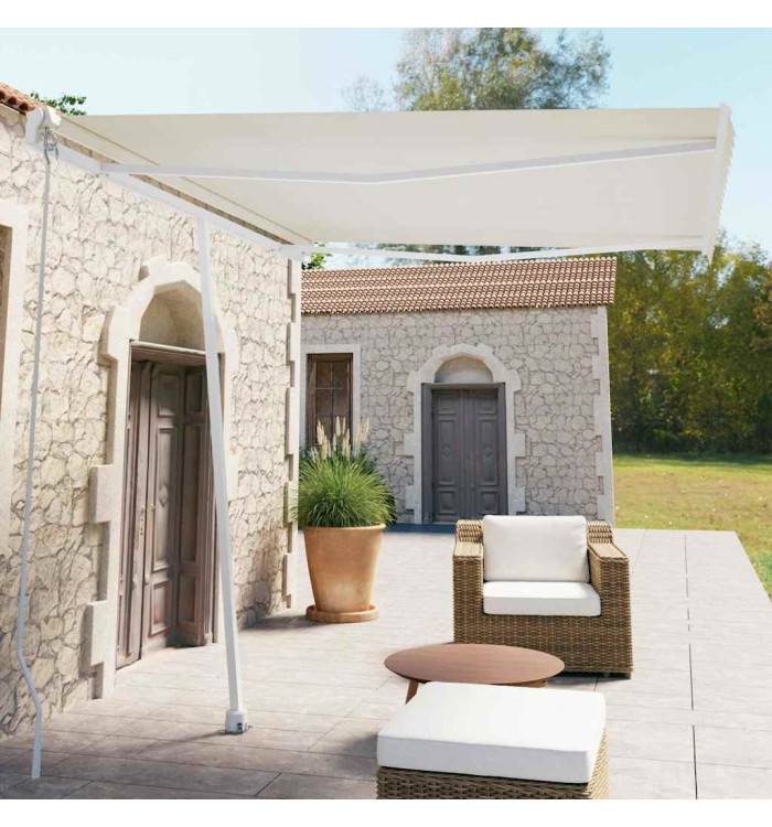 Auvent automatique sur pied 300x250 cm Crème | Mobilier & Déco