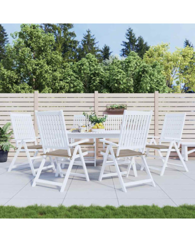 Coussins de chaise jardin lot de 6 taupe 40x40x4cm tissu oxford | Mobilier & Déco