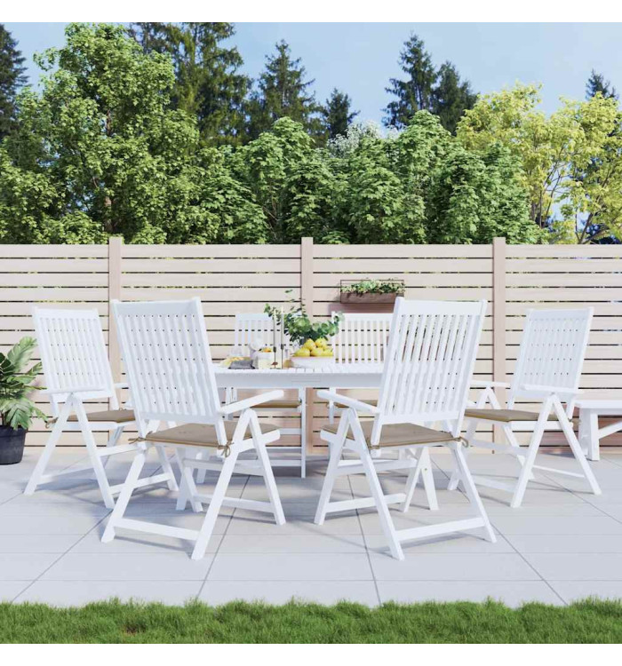 Coussins de chaise jardin lot de 6 taupe 40x40x4cm tissu oxford | Mobilier & Déco