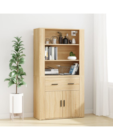 Buffet haut Chêne sonoma Bois d'ingénierie | Mobilier & Déco