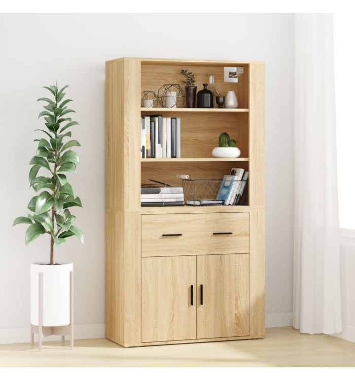 Buffet haut Chêne sonoma Bois d'ingénierie | Mobilier & Déco