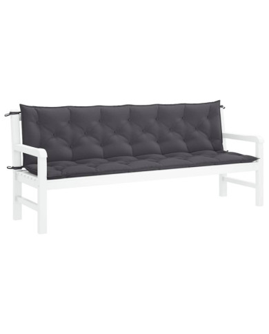 Coussin de banc de jardin anthracite tissu oxford | Mobilier & Déco