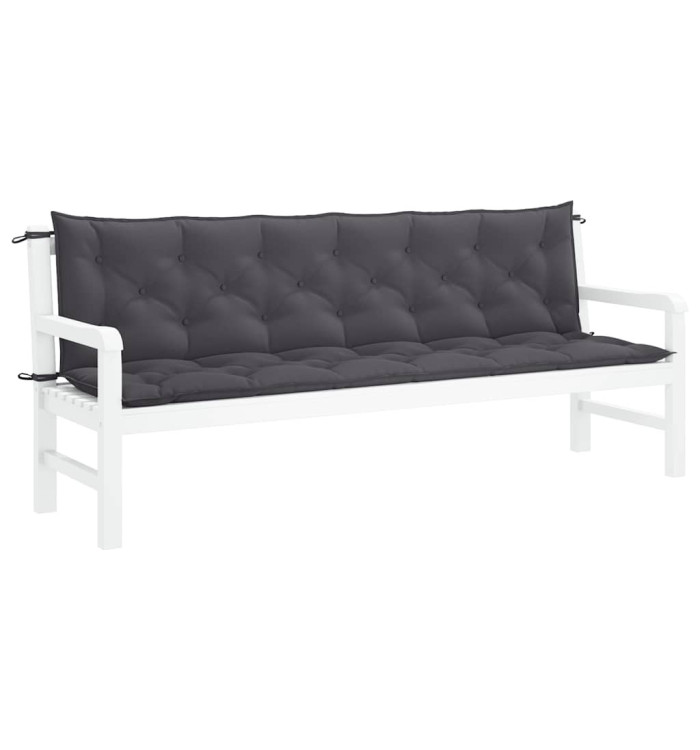 Coussin de banc de jardin anthracite tissu oxford | Mobilier & Déco