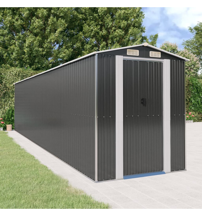Abri de jardin Anthracite 192x855x223 cm Acier galvanisé | Mobilier & Déco