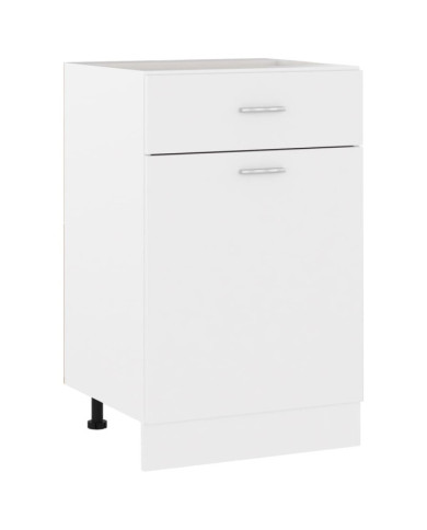 Armoire de plancher à tiroir "Lyon" Blanc 50x46x81,5cm | Mobilier & Déco