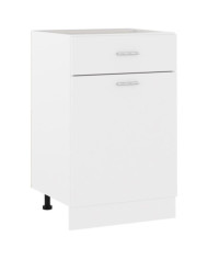 Armoire de plancher à tiroir "Lyon" Blanc 50x46x81,5cm | Mobilier & Déco