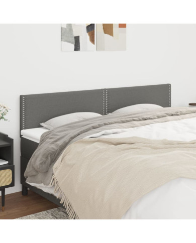 Têtes de lit 2 pcs Gris foncé 80x5x78/88 cm Tissu | Mobilier & Déco