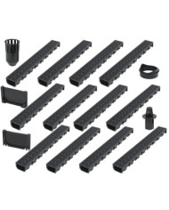 Canaux de drainage 12 pcs Plastique 12 m | Mobilier & Déco