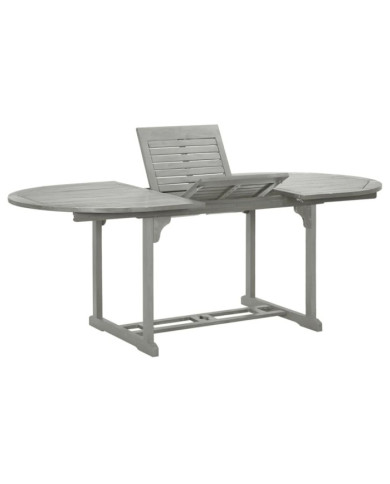 Table de jardin Gris 200x100x75 cm Bois d'acacia massif | Mobilier & Déco