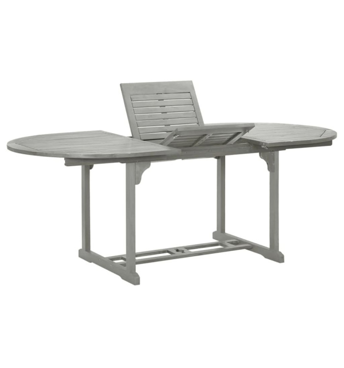 Table de jardin Gris 200x100x75 cm Bois d'acacia massif | Mobilier & Déco