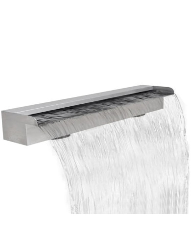 Lame d'eau rectangulaire pour piscine Acier inoxydable 90 cm | Mobilier & Déco