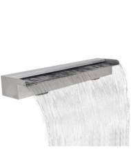 Lame d'eau rectangulaire pour piscine Acier inoxydable 90 cm | Mobilier & Déco