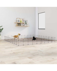 Cage animaux de compagnie à 36 panneaux et porte Noir 35x35 cm | Mobilier & Déco
