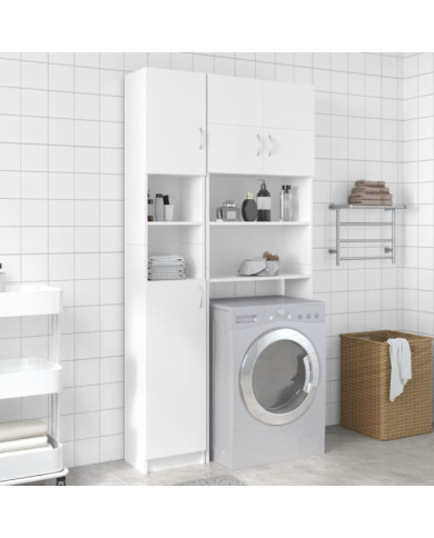 Ensemble de meuble pour machine à laver Blanc Bois d'ingénierie | Mobilier & Déco