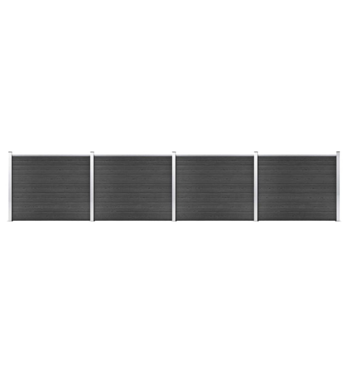 Ensemble de panneau de clôture WPC 699x146 cm Gris | Mobilier & Déco
