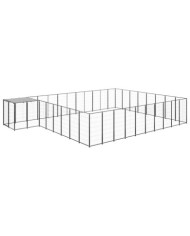 Chenil Noir 25,41 m² Acier | Mobilier & Déco