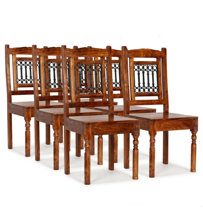 Chaises à manger lot de 6 bois massif classique | Mobilier & Déco