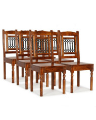 Chaises à manger lot de 6 bois massif classique | Mobilier & Déco