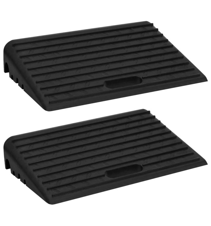 Rampes de bordure 2 pcs 50x30x11 cm Caoutchouc | Mobilier & Déco