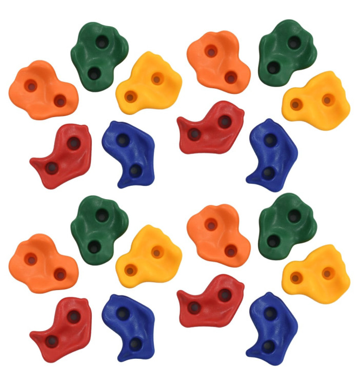 20 pcs Pierres d'escalade Multicolore PE | Mobilier & Déco
