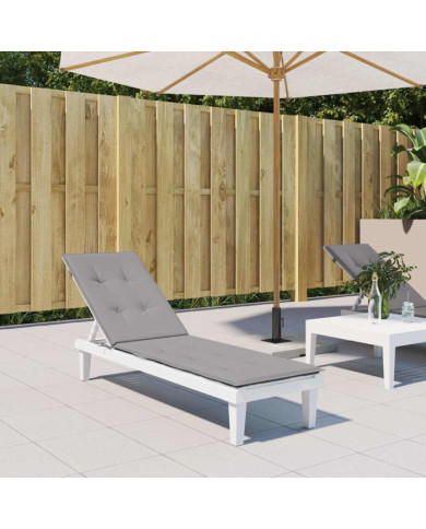 Coussin de chaise de terrasse gris (75+105)x50x4 cm | Mobilier & Déco